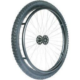 Off Road Rollstuhlrad, 24 Zoll, mit Greifring, schwarz, Nabe 12 mm