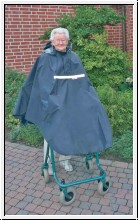 Rollator Poncho grün, mit Kapuze