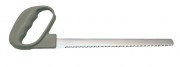 Messer mit Winkelgriff und Wellenschliff, 23 cm