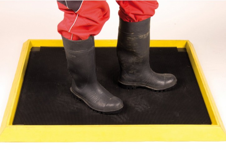 Hygiene Durchlaufschleuse zur Desinfektion, gelb, EPDM-Gummi