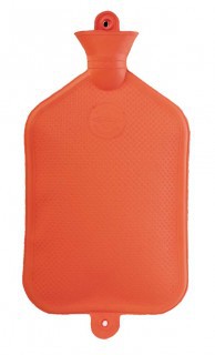 Gummi-Wärmflasche, 2,5 Liter, orange, Größe: 40 x 20 cm