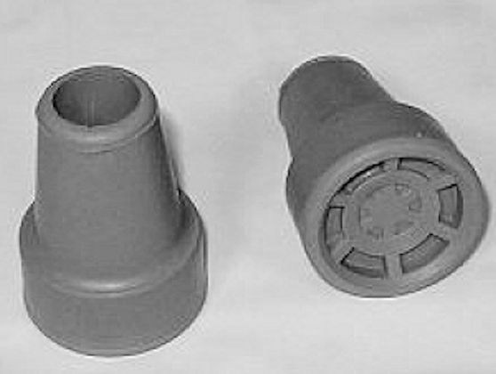 Krückengummi grau mit sternprofil