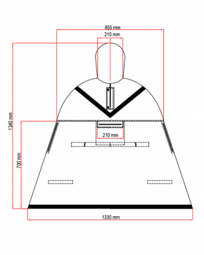 Regenponcho für Rollatornutzer. Gr. S