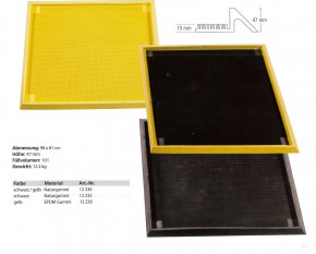 Hygiene Durchlaufschleuse zur Desinfektion, gelb, EPDM-Gummi